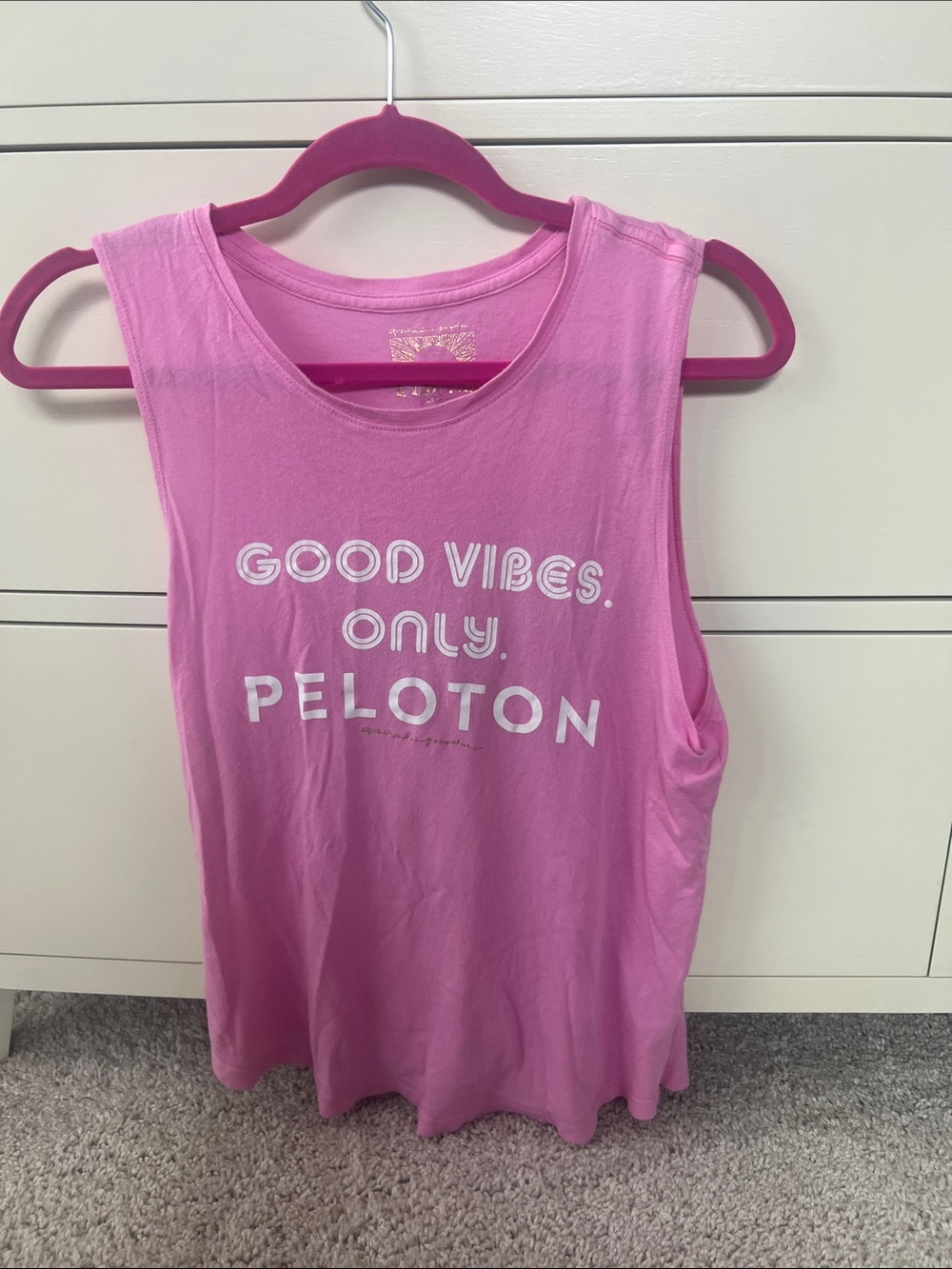 Spiritual Gangster x Peloton good vibes only tank medium